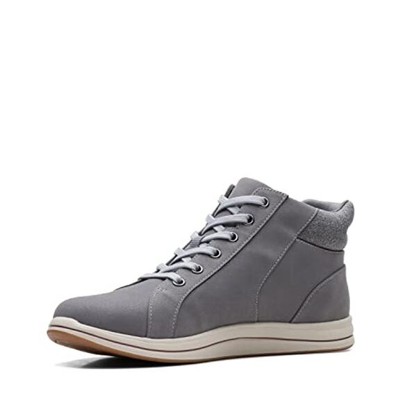 NWT Clarks Women's Breeze Glide Lace-up Zip Sneakers - Dark Grey 10 - Picture 3 of 6